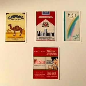 Vintage stickers tobacco boxes art.